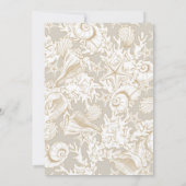 kustbruine bruiloft kaart (Achterkant)