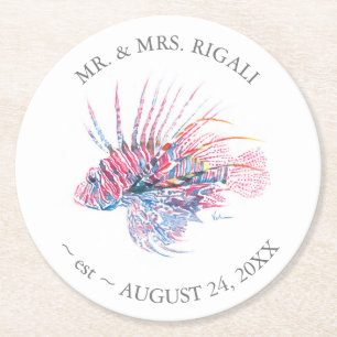 Kustbruinvissen Ronde Kartonnen Onderzetter