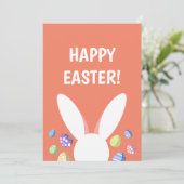 KUSTBUNNINGHOOFD EN EENVOUDIGE EIEREN FEESTDAGENKAART (Staand voorkant)