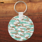 Kustcamouflage Rugged Aluminium Sleutelhanger (Voorkant)