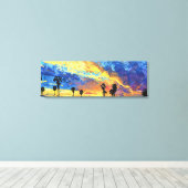 Kustcanvas: SoCal Sunset Dreams Canvas Afdruk (Insitu (Houten vloer))