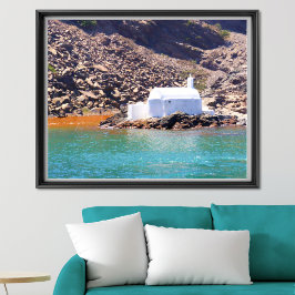 Kustcharm: Santorini, Griekenland's gesloten kapel Poster