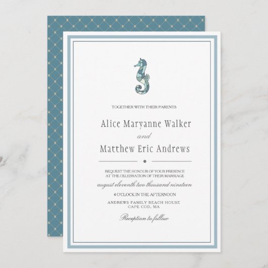 Kustcharm | Uitnodiging tot weddenschappen (Voorkant / Achterkant)