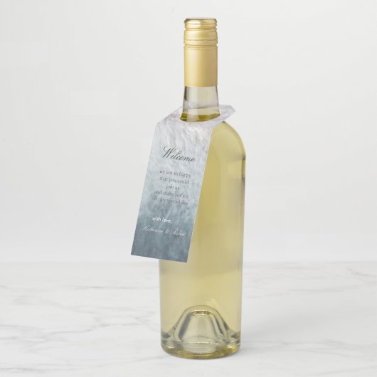 Kustcharme Fles Hanger Labels (Schuin)