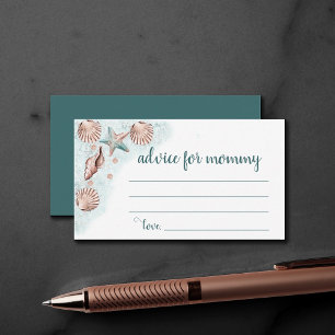 Kustchic Blauwgroen Groen Koraalrif Mommys Belly Informatiekaartje