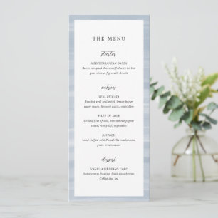 Kustchic Gedempte Blauwe Elegante Bruiloft Menu