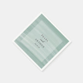 Kustchic Gedempte Groene Elegante Bruiloft Servet (Hoek)