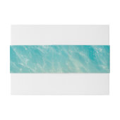 Kustchic gouden zand turquoise water bruiloft uitnodigingen wikkel (Achterkant Voorbeeld)