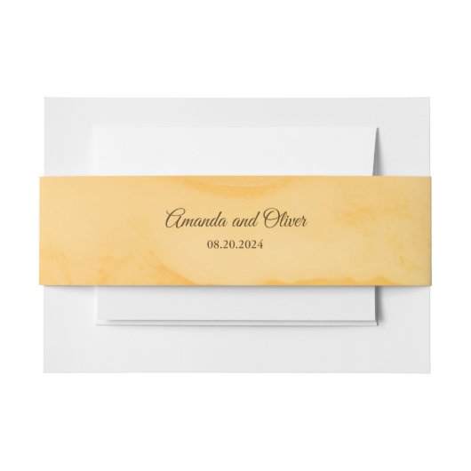 Kustchic gouden zand turquoise water bruiloft uitnodigingen wikkel (Voorkant Voorbeeld)