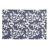 Kustchic Hamptons Blauw en Wit Koraalrif Kussensloop (Achterkant-Links)