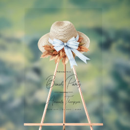 Kustchic herfst strandclubfeest welkom acryl bord