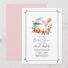 Kustchic Roze Bruiloftsshowers Kaart
