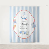 Kustchic vrijgezellenfeest strandhuis wandkleed (Voorkant)
