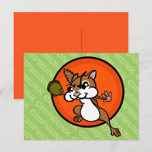 KUSTCHIPMUNK HORIZONTAL BRIEFKAART (Voorkant / Achterkant)