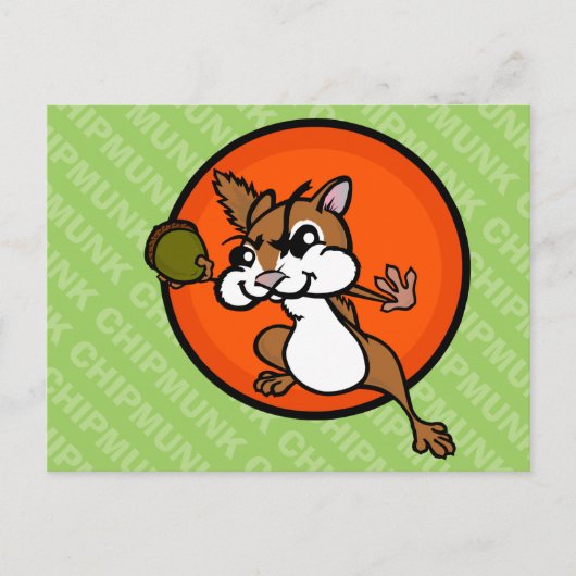 KUSTCHIPMUNK HORIZONTAL BRIEFKAART (Voorkant)