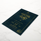 Kustcocktailparty Uitnodiging | Nautilus Goud (Gedraaid)