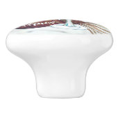 Kustcocktails en nautilus, Waterverf Keramische Knop (Zijkant)