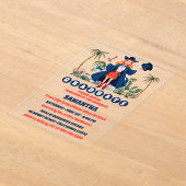 Kustcowgirl afstudeerfeest acryl uitnodigingen (Laagn)