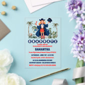 Kustcowgirl afstudeerfeest acryl uitnodigingen (Insitu (Huwelijk))