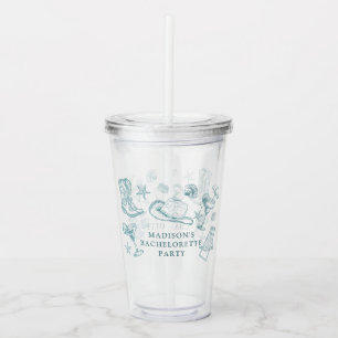 Kustcowgirl Bachelorette Acryl Drinkbeker