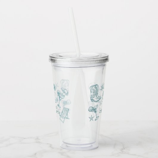 Kustcowgirl Bachelorette Acryl Drinkbeker (Links)