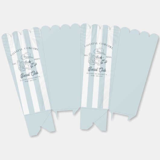 Kustcowgirl Bachelorette Bedankdoosjes (Ongevouwen)