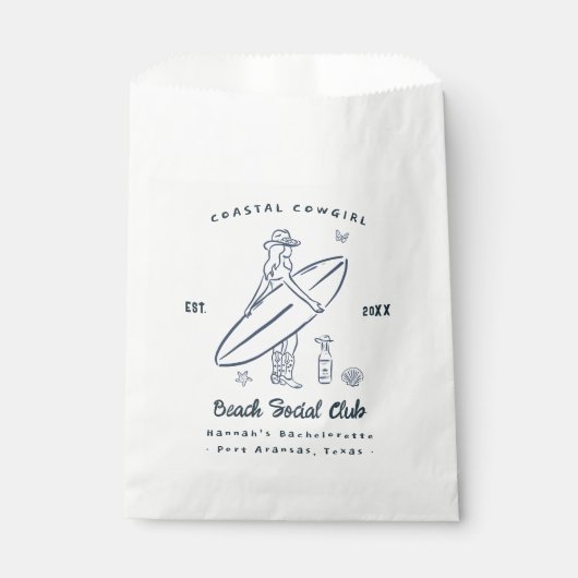 Kustcowgirl Bachelorette Favor Bag Bedankzakje (Voorkant)