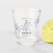 Kustcowgirl Bachelorette Favor Shot Glas (Voorkant)