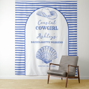 Kustcowgirl Bachelorette feestdecor gedrukt Wandkleed