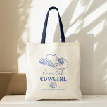 Kustcowgirl Bachelorette feestgunsten Tote Bag<br><div class="desc">Coastal Cowgirl Bachelorette weekend op een kust bachelorette gunsten gepersonaliseerde gedrukte canvas tas,  bachelorette partij gepersonaliseerde gunsttas stoffige blauw marine nautische cowgirl strand stoffige blauw thema partyguns canvas tas</div>