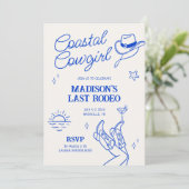 Kustcowgirl Bachelorette Kaart (Staand voorkant)