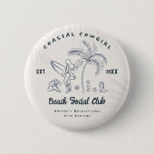 Kustcowgirl Bachelorette knop Ronde Button 5,7 Cm (Voorkant)