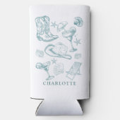 Kustcowgirl Bachelorette Seltzer Blikjeskoeler (Achterkant)