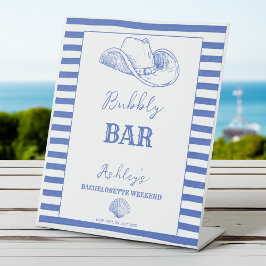 Kustcowgirl Bachelorette weekend gedrukt Reclamebord Met Voetstuk