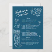 Kustcowgirl Bachelorette Weekend Route Kaart (Achterkant)