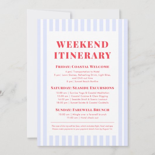 Kustcowgirl Bachelorette Weekend Route Kaart (Achterkant)