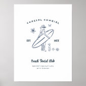 Kustcowgirl Bachelorette Welkom Poster (Voorkant)