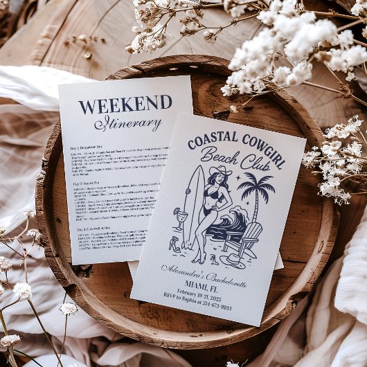 Kustcowgirl Beach Club Bachelorette Kaart