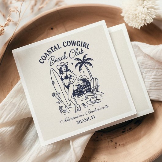 Kustcowgirl Beach Club Bachelorette Servet