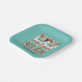 Kustcowgirl bruidsmeisjes 7 inch vierkant papieren bordje (Gebogen)