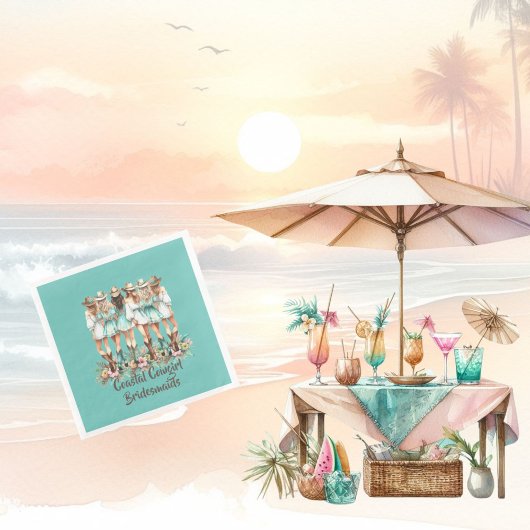 Kustcowgirl bruidsmeisjes servet