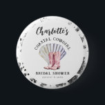 Kustcowgirl Elegant Vrijgezellenfeest Ronde Button 5,7 Cm<br><div class="desc">Coastal Cowgirl Elegant Vrijgezellenfeest knop</div>