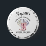 Kustcowgirl Elegant Vrijgezellenfeest Ronde Button 5,7 Cm<br><div class="desc">Coastal Cowgirl Elegant Vrijgezellenfeest knop</div>