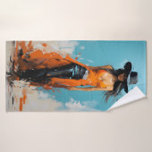 Kustcowgirl esthetische badkamer fitnessruimte hot badhanddoek (Badhanddoek)