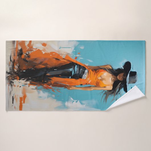 Kustcowgirl esthetische badkamer fitnessruimte hot badhanddoek (Badhanddoek)