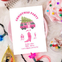 Kustcowgirl Kerstfeest RV Camper Roze