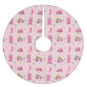 Kustcowgirl laarzen roze kerstcamper modern kerstboom rok (Voorkant)