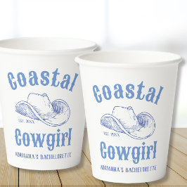Kustcowgirl strand bachelorette op maat papieren bekers