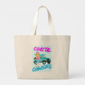 Kustcowgirl Trend Grappige illustratie Grote Tote Bag (Achterkant)