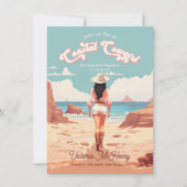 Kustcowgirl vrijgezellenfeest kaart (Voorkant)